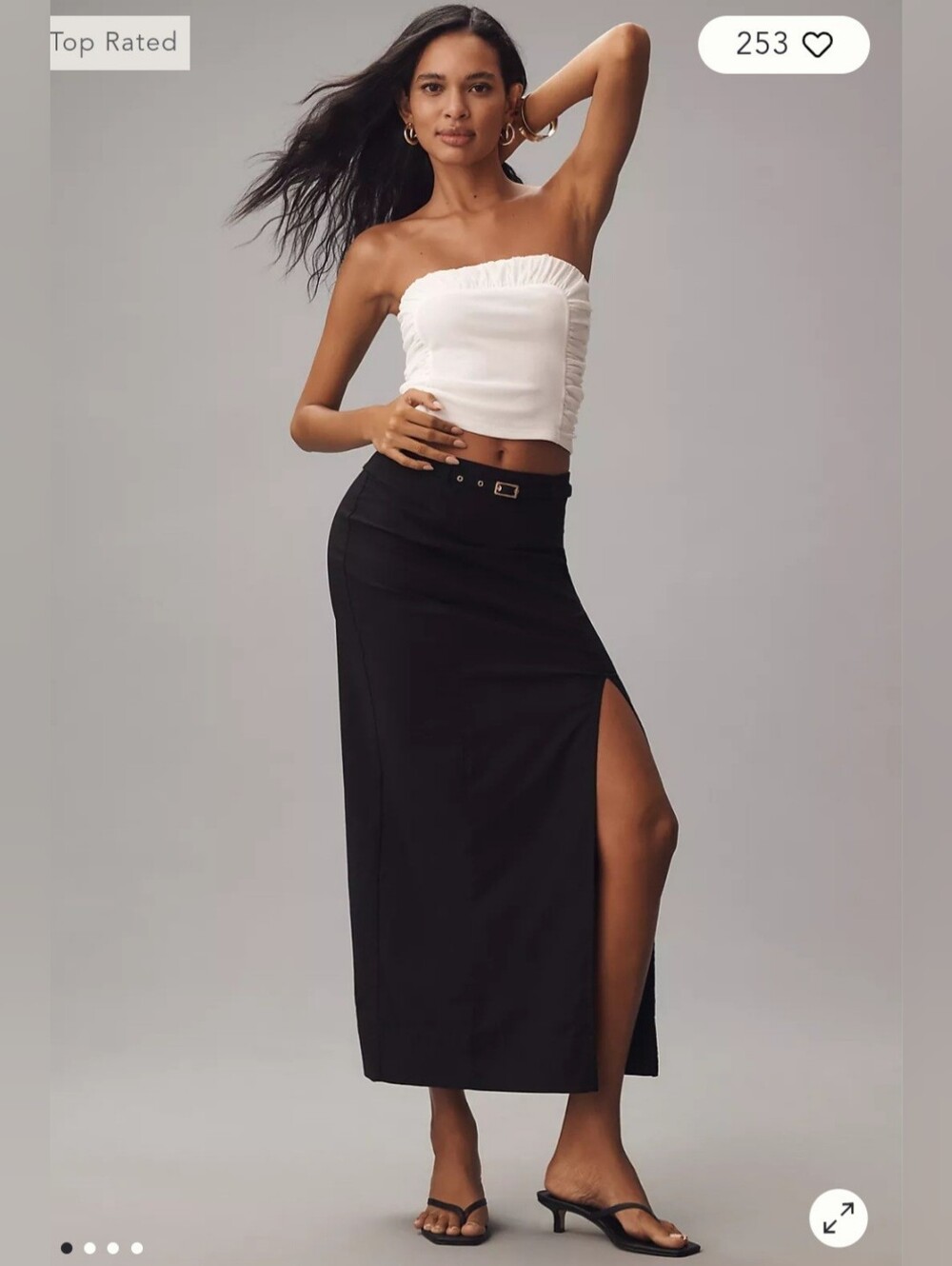 By Anthropologie Belted Column Maxi Skirt: Magic Fabric Edition 🌸 Size XL